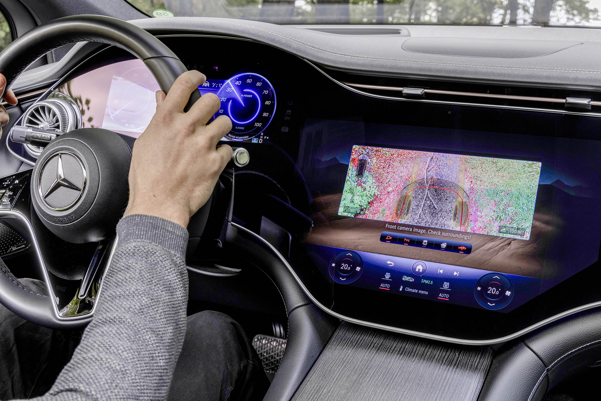 The transparent hood of a 2023 Mercedes-Benz GLC