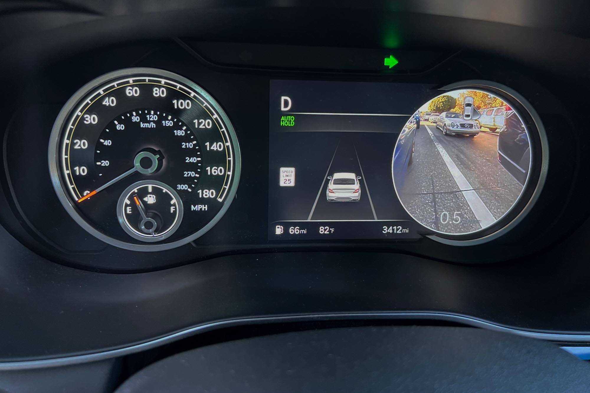 The Blind-Spot View Monitor in a 2025 Genesis G70