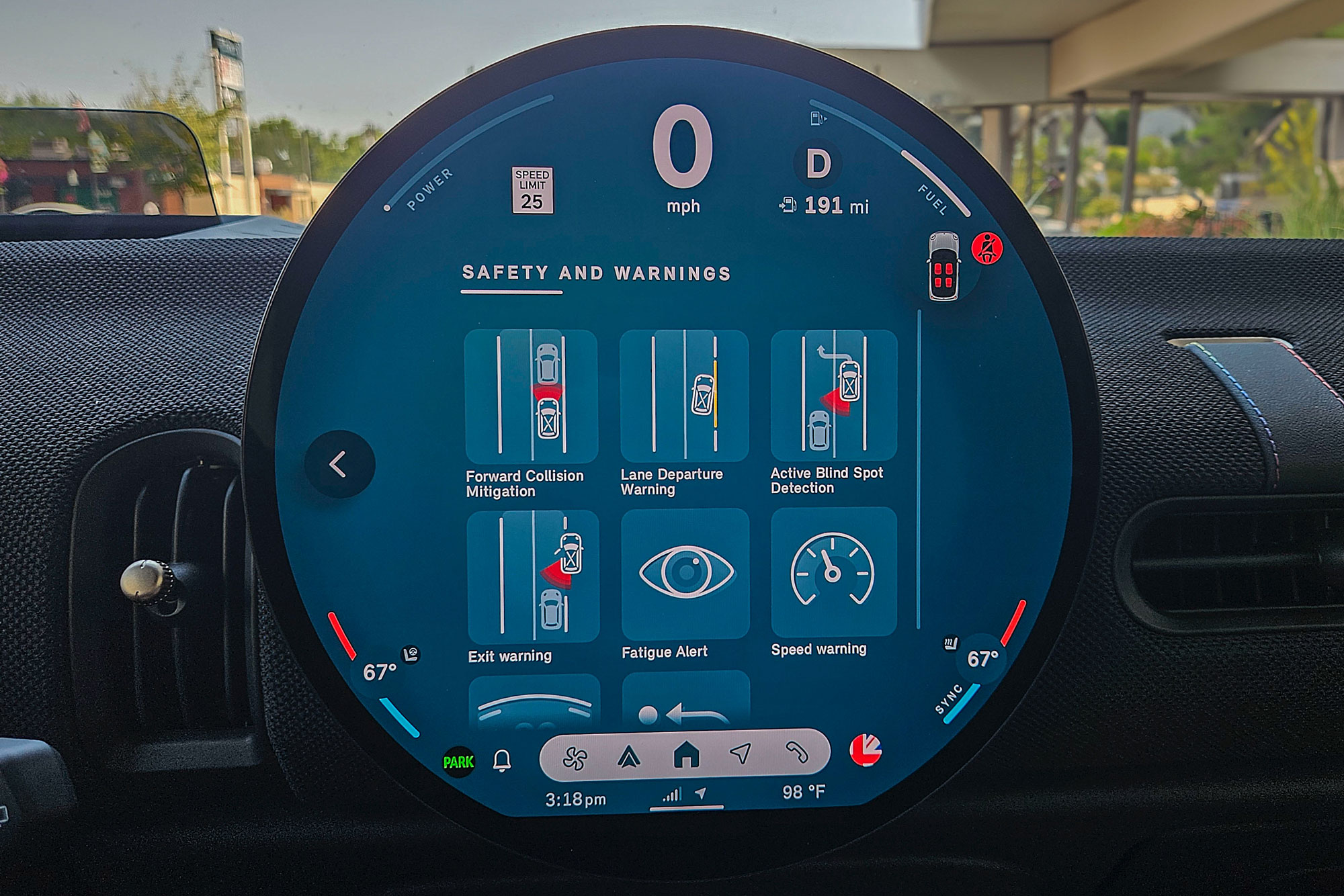 2025 Mini Cooper interior safety features.