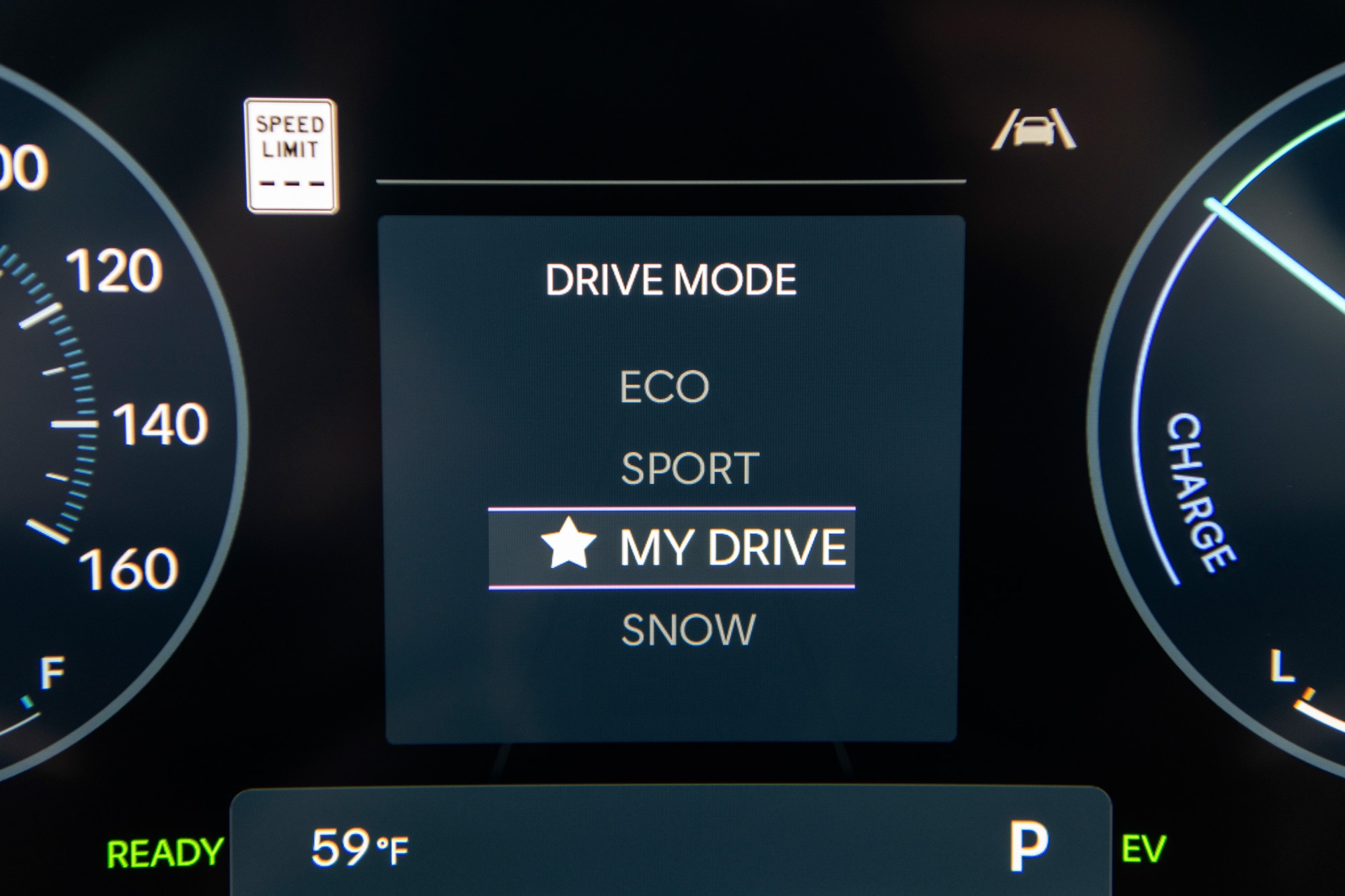 2025 Hyundai Tucson drive mode screen showing My Drive selected.