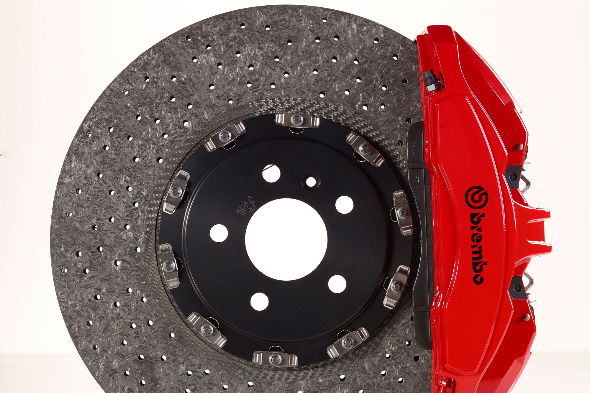 Brembo brake caliper and disc from a Ford GT.