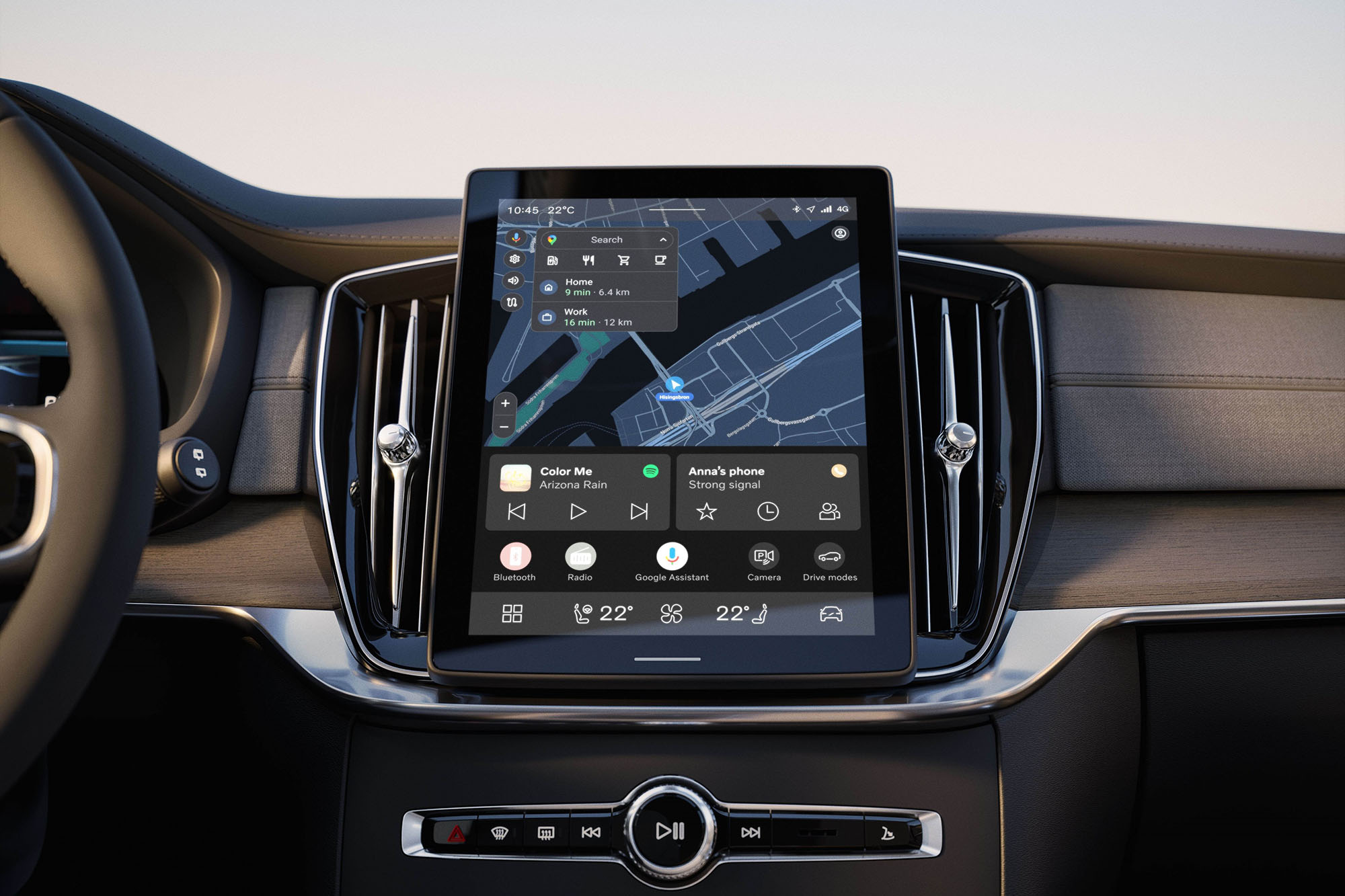 The infotainment screen of the 2025 Volvo XC90.