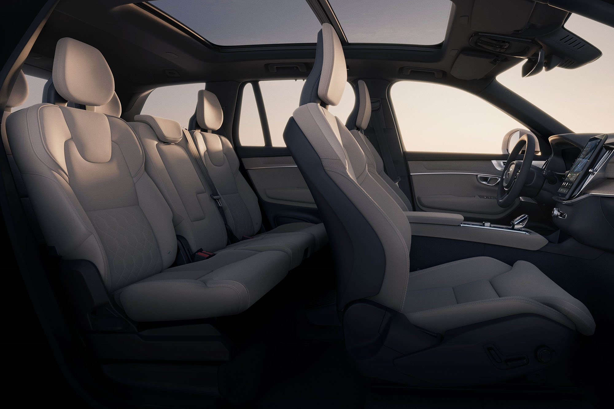 The interior of the 2025 Volvo XC90.