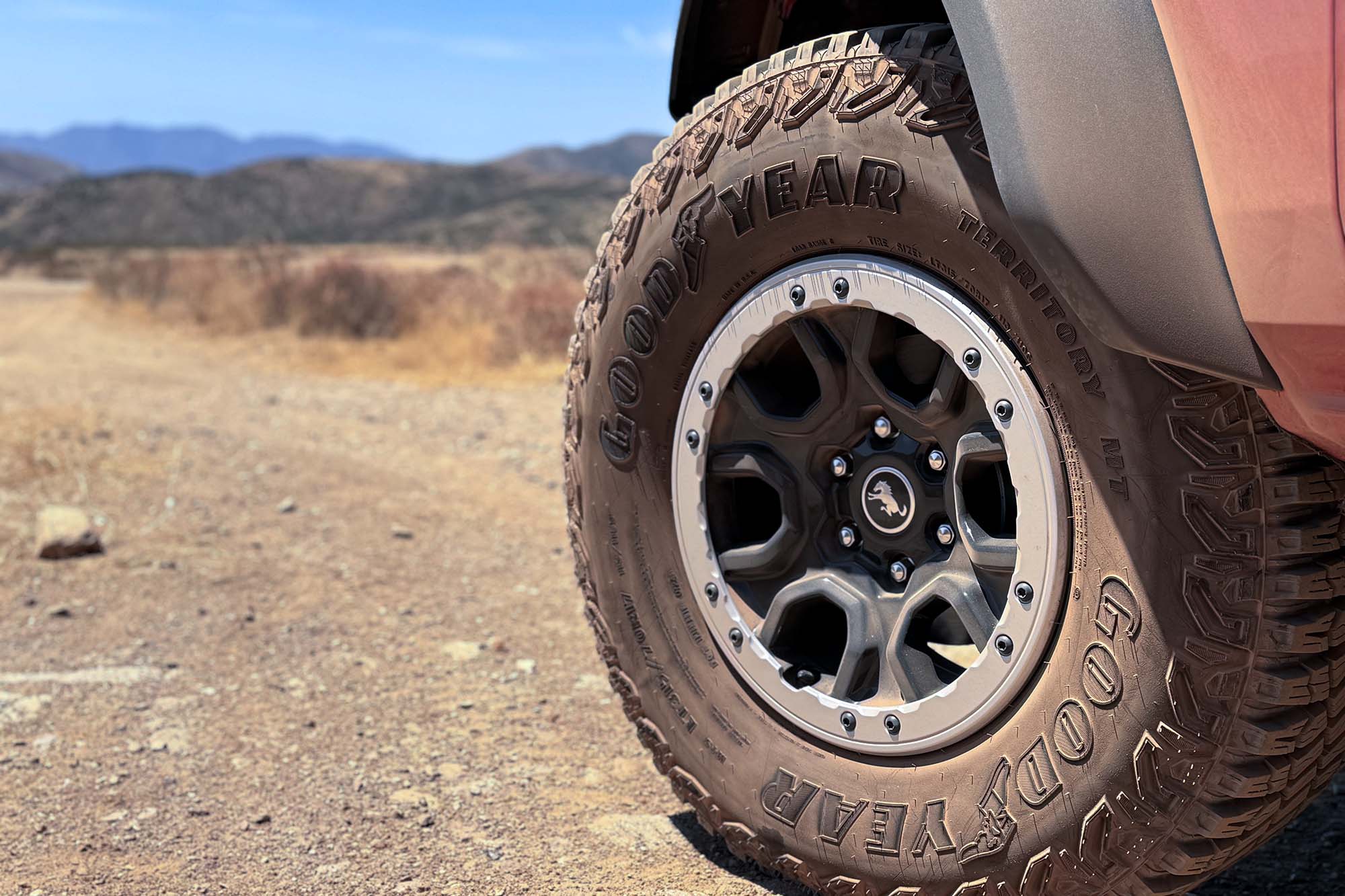 17-inch beadlock-capable wheels on the 2024 Ford Bronco Sasquatch