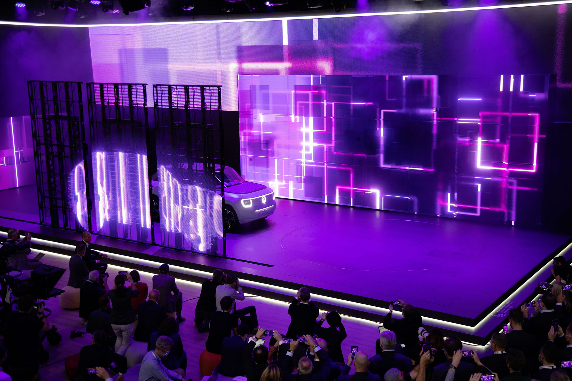 Volkswagen press conference at the 2021 international motor show in Germany.