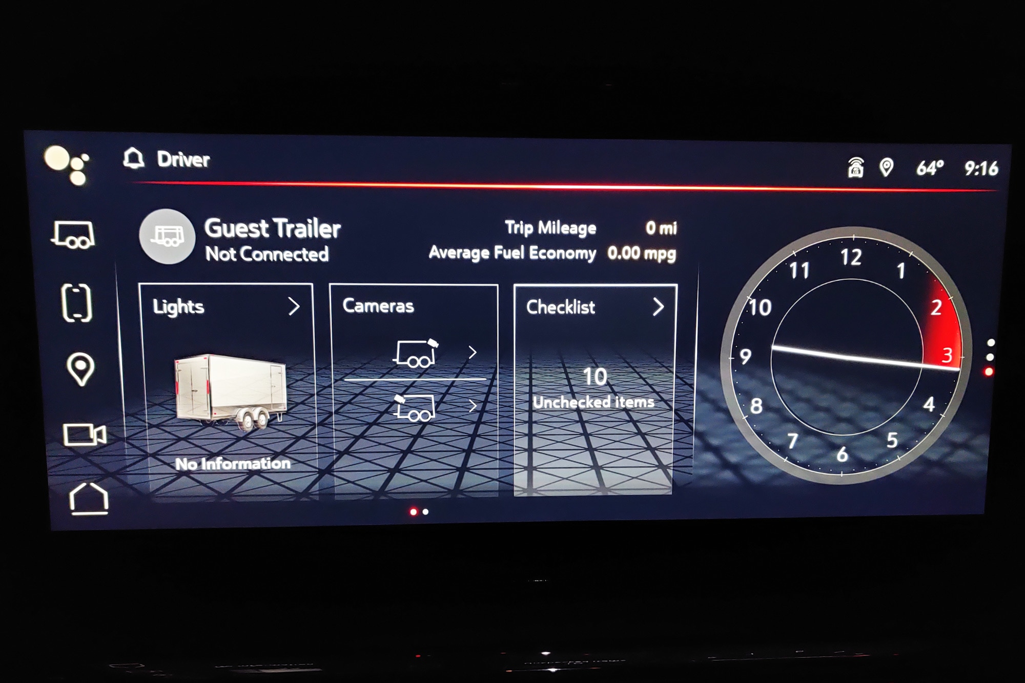 Trailering information screen in a 2024 GMC SierraHD 2500