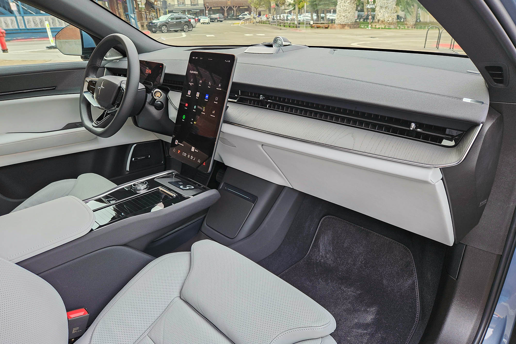 2025 Polestar 3 Launch Edition interior showing the dashboard.