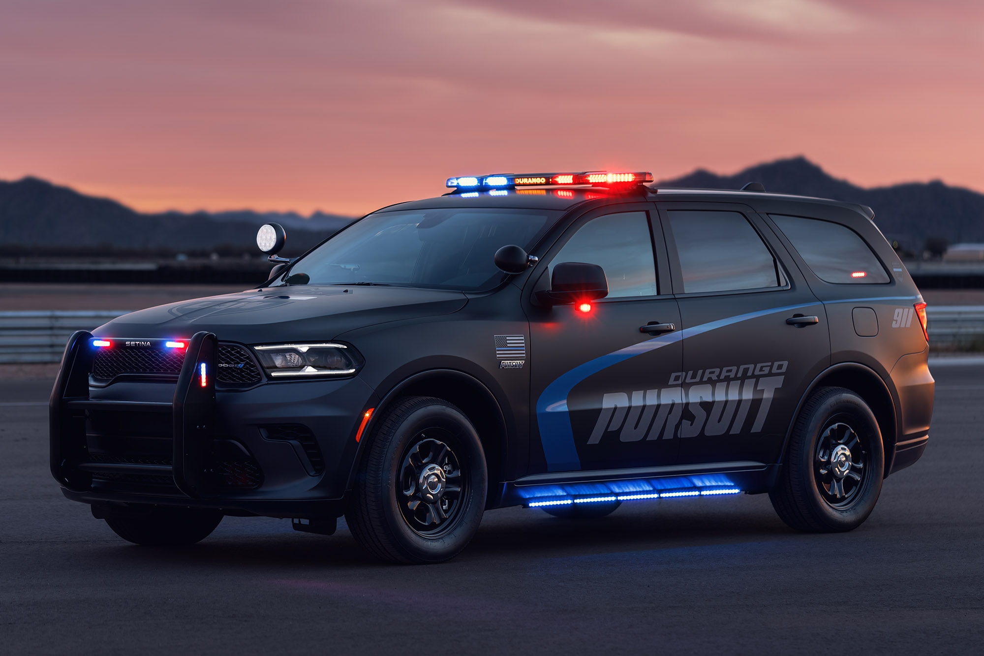 A left-front view of a Dodge Durango police vehicle