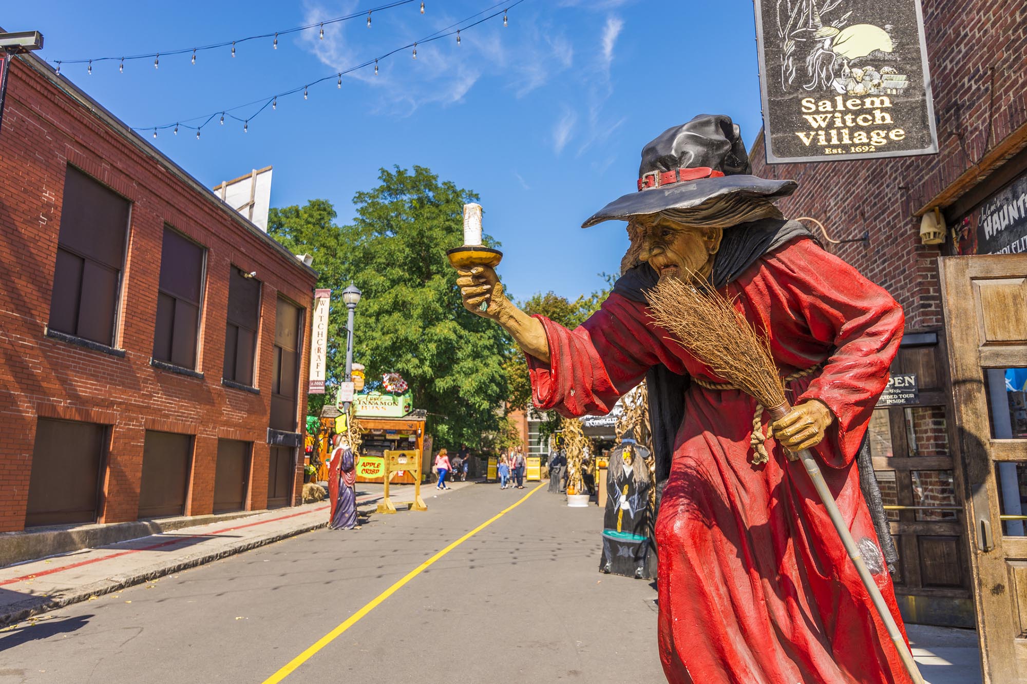 A witch statue in Salem, Massachusetts 