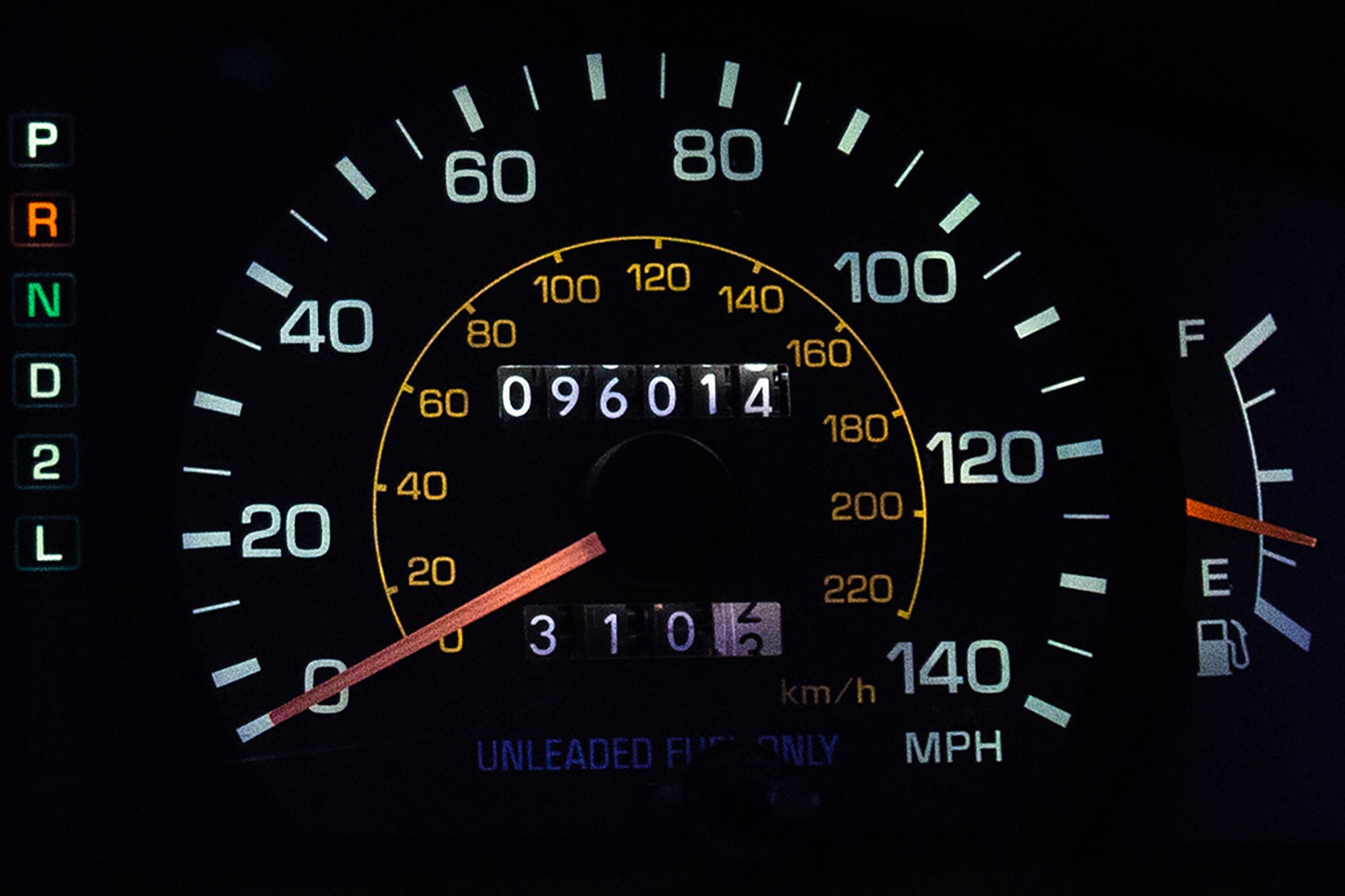 Vehicle speedometer and odometer