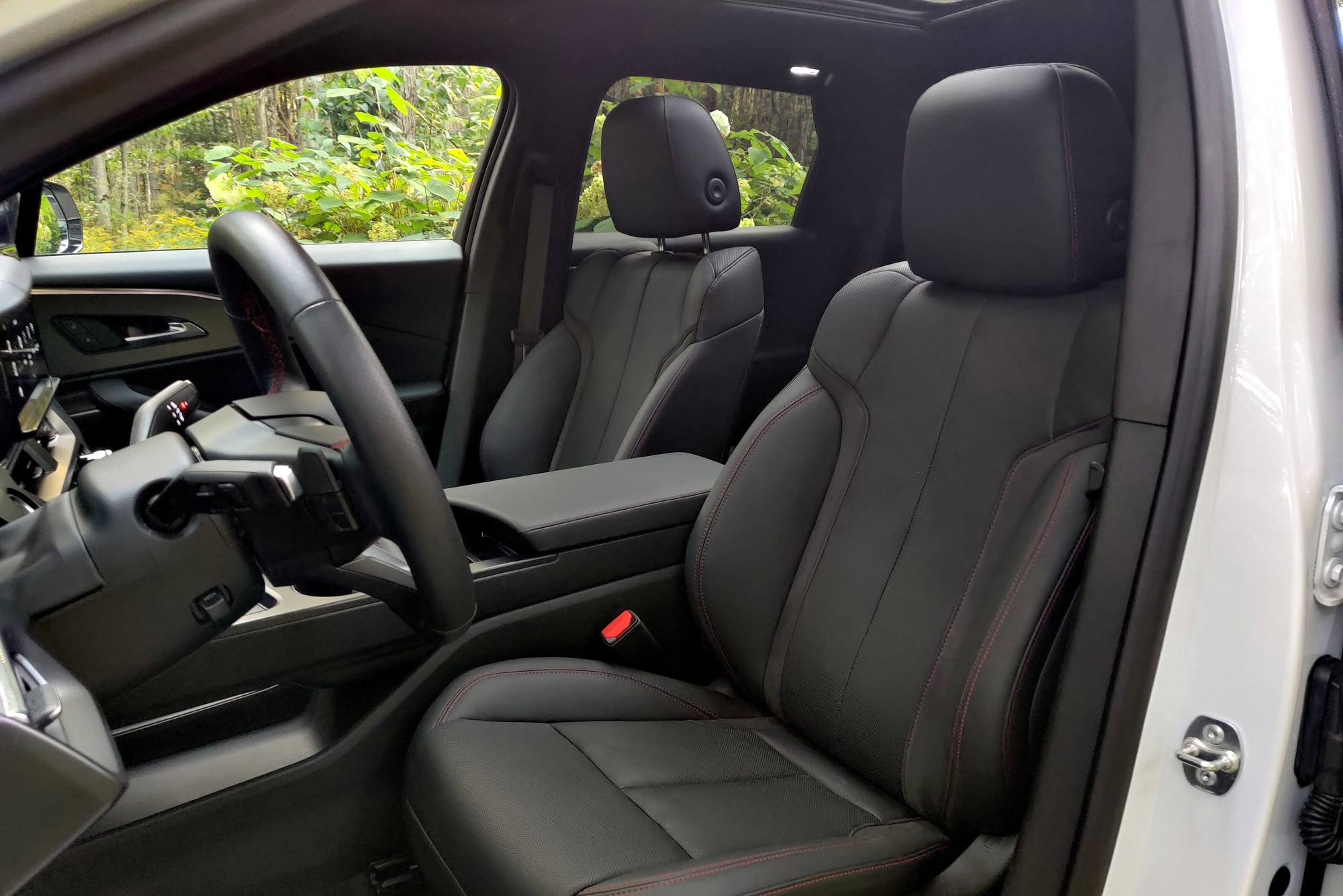 Black leather seats in a 2024 Acura ZDX A-Spec AWD