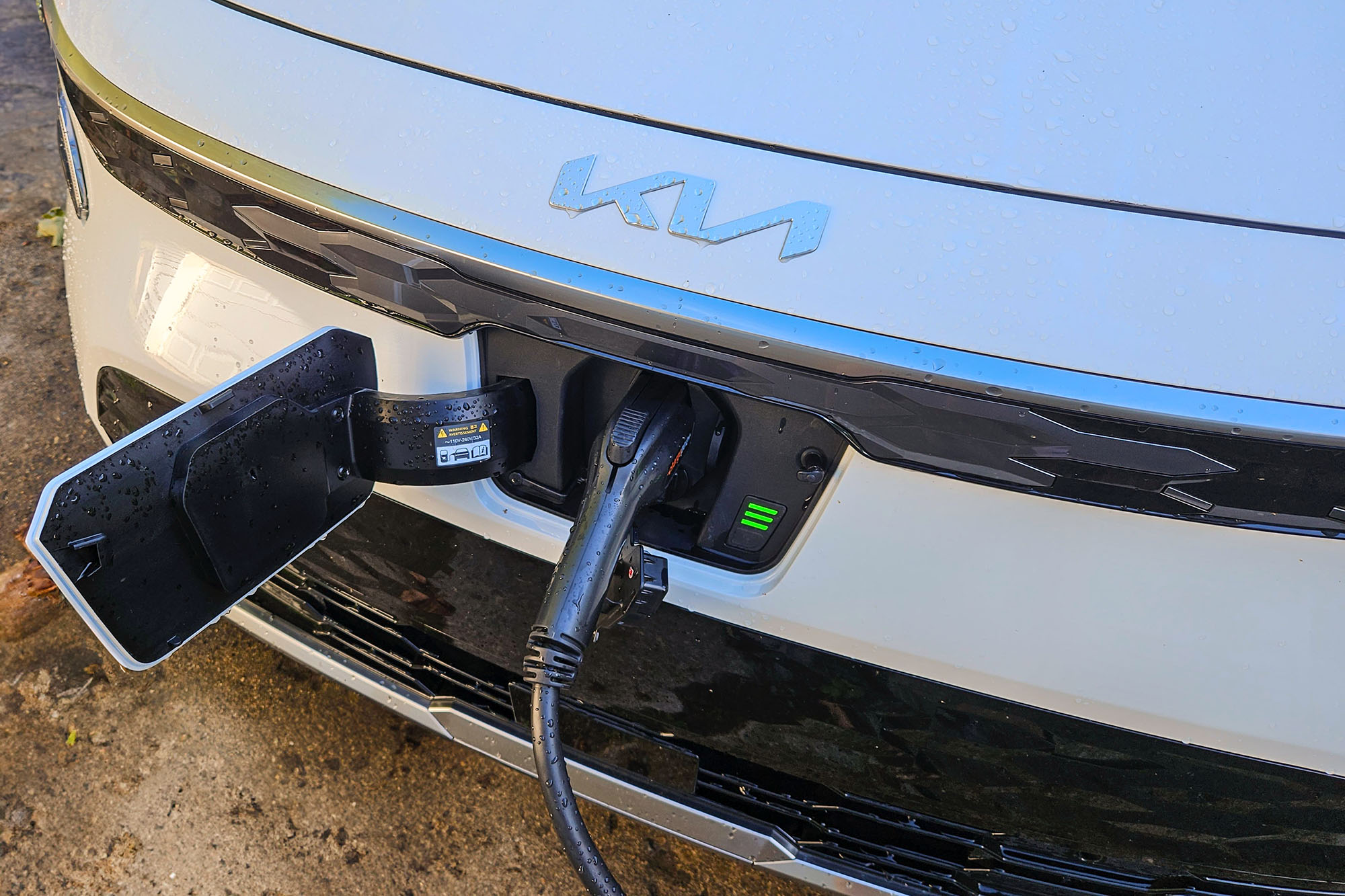 2024 Kia Niro EV Wave plugged in and recharging