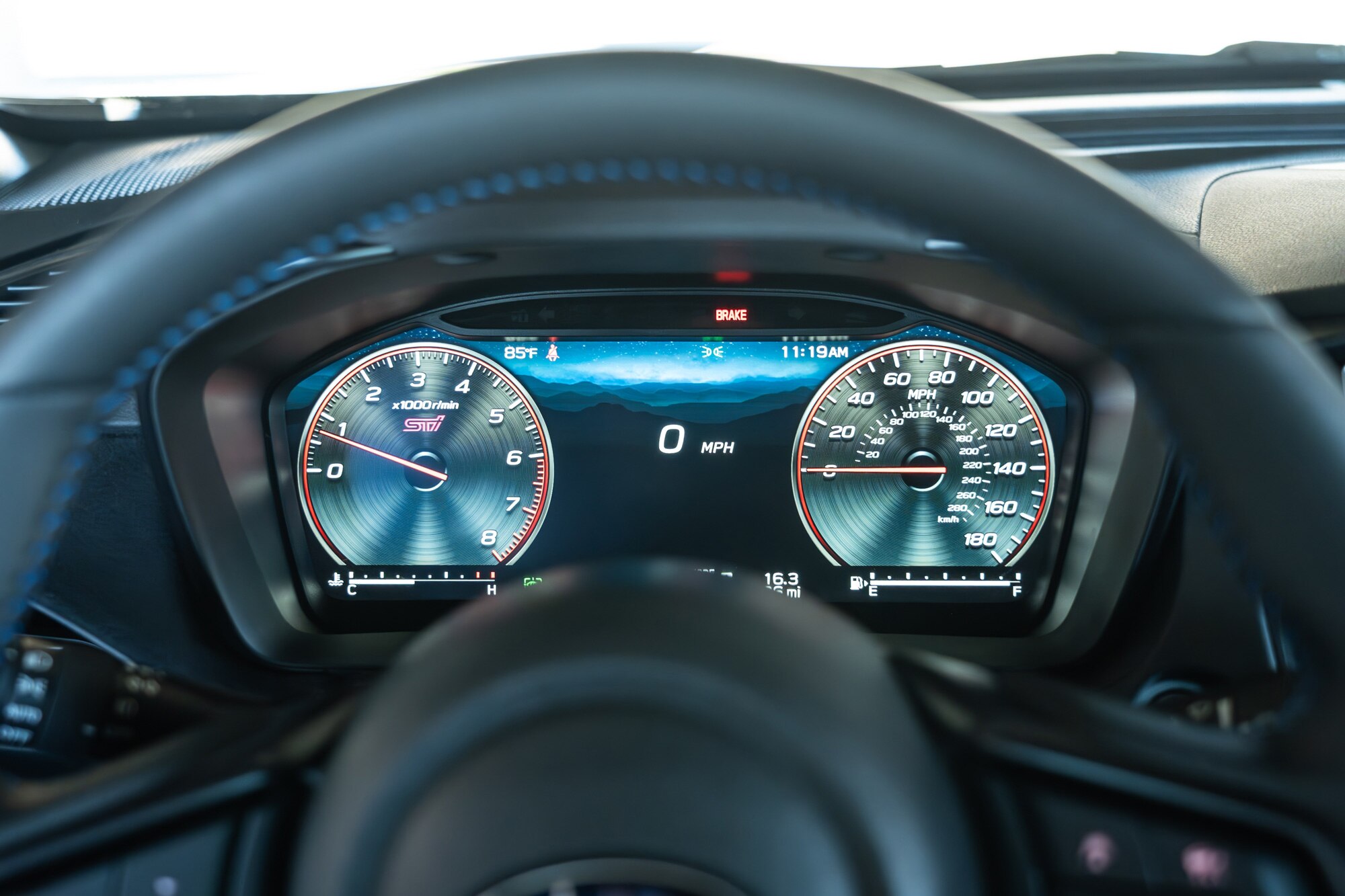 Digital gauge display in a 2025 Subaru WRX tS