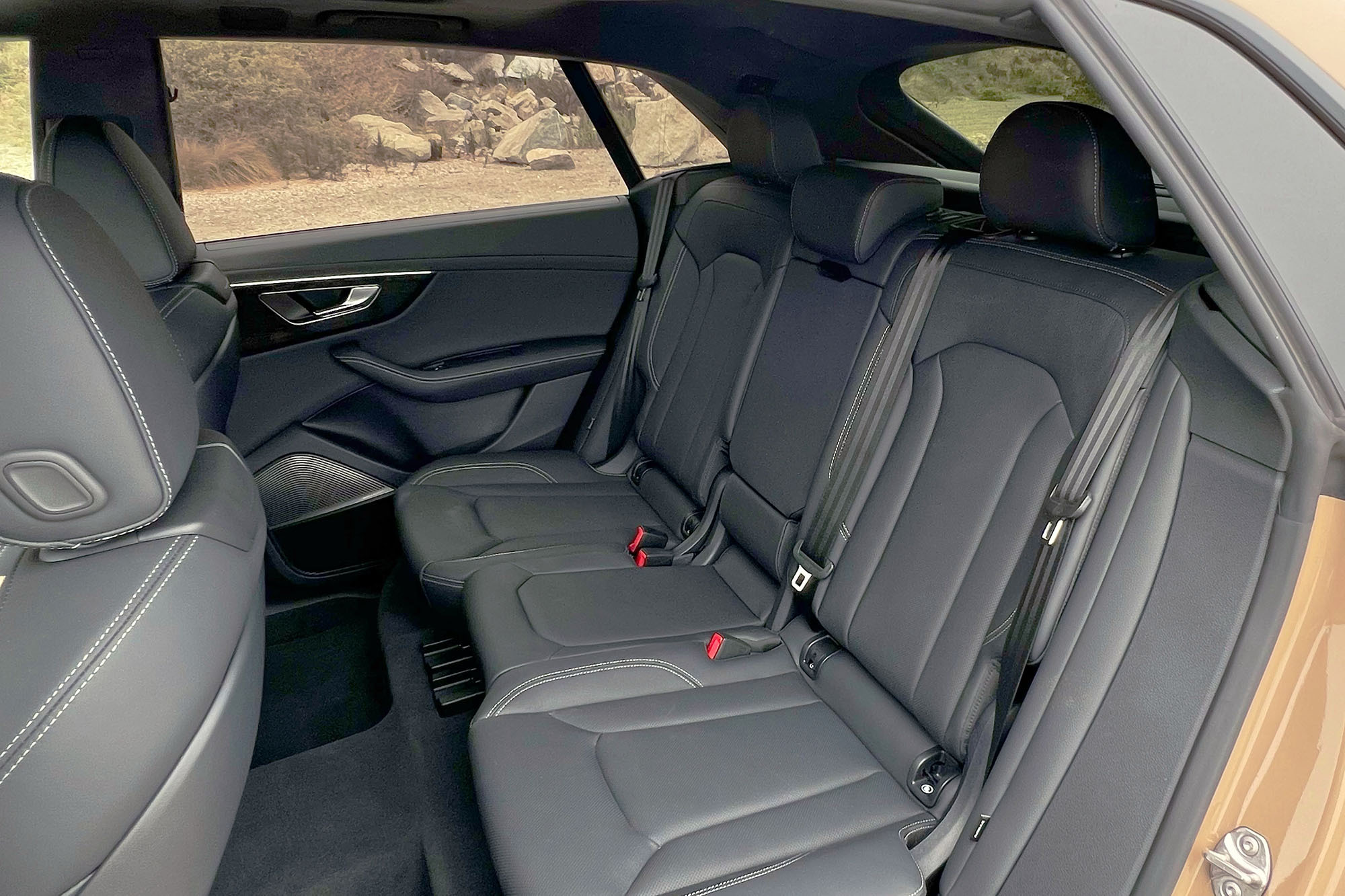 2025 Audi Q8 Prestige interior showing the back seats.