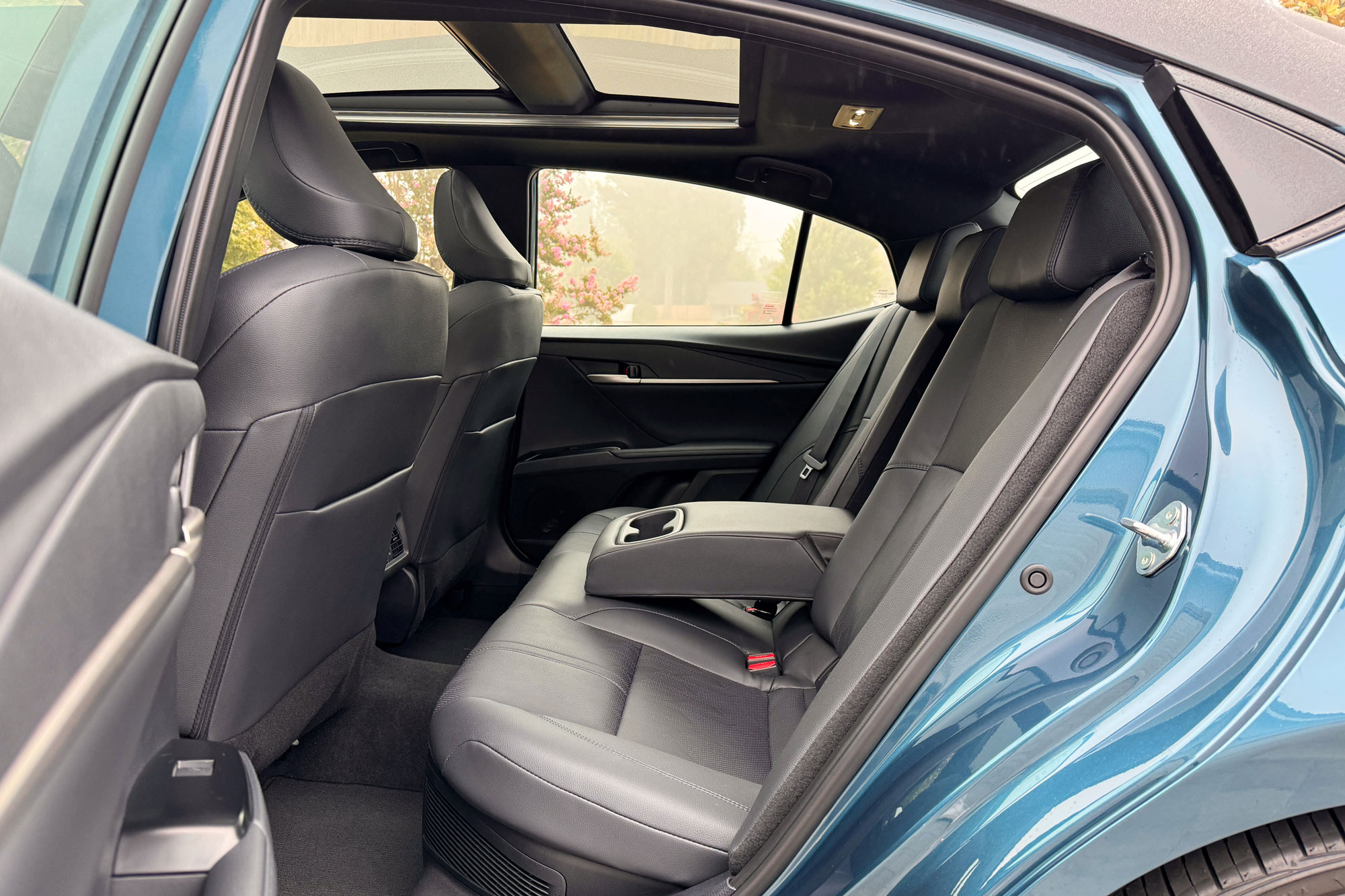 2025 Toyota Camry XSE interior showing the back seat.