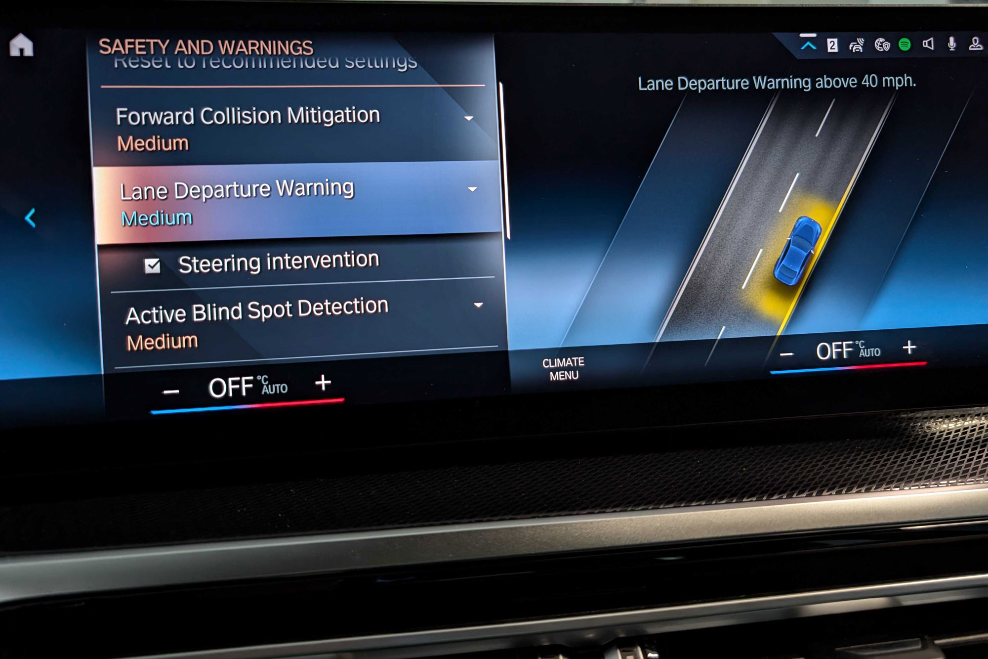 Safety and warning screens