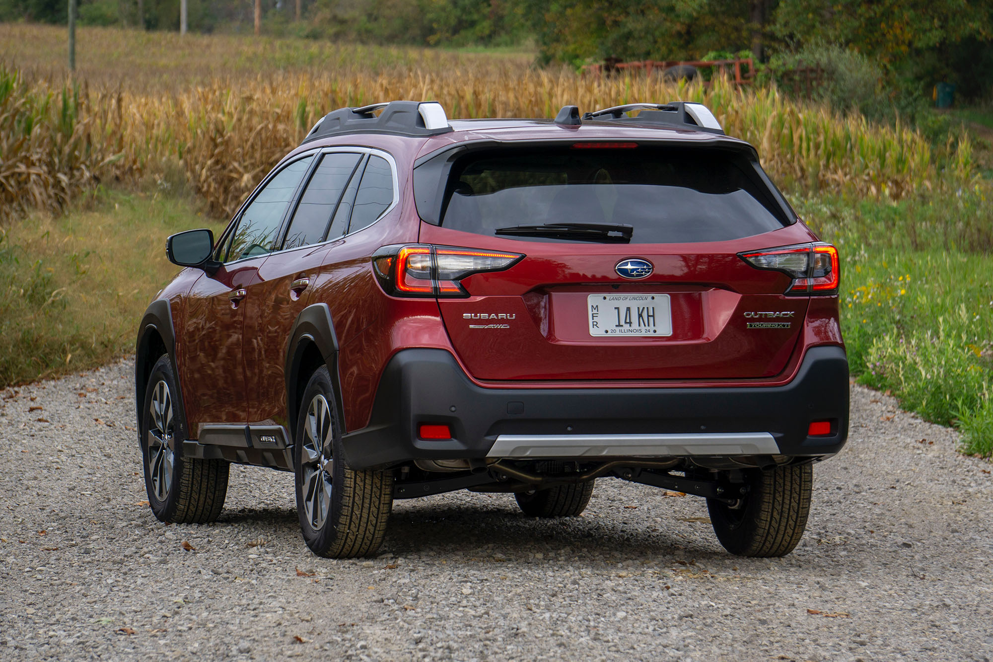 2025 Subaru Outback Touring XT in Crimson Red Pearl, rear view