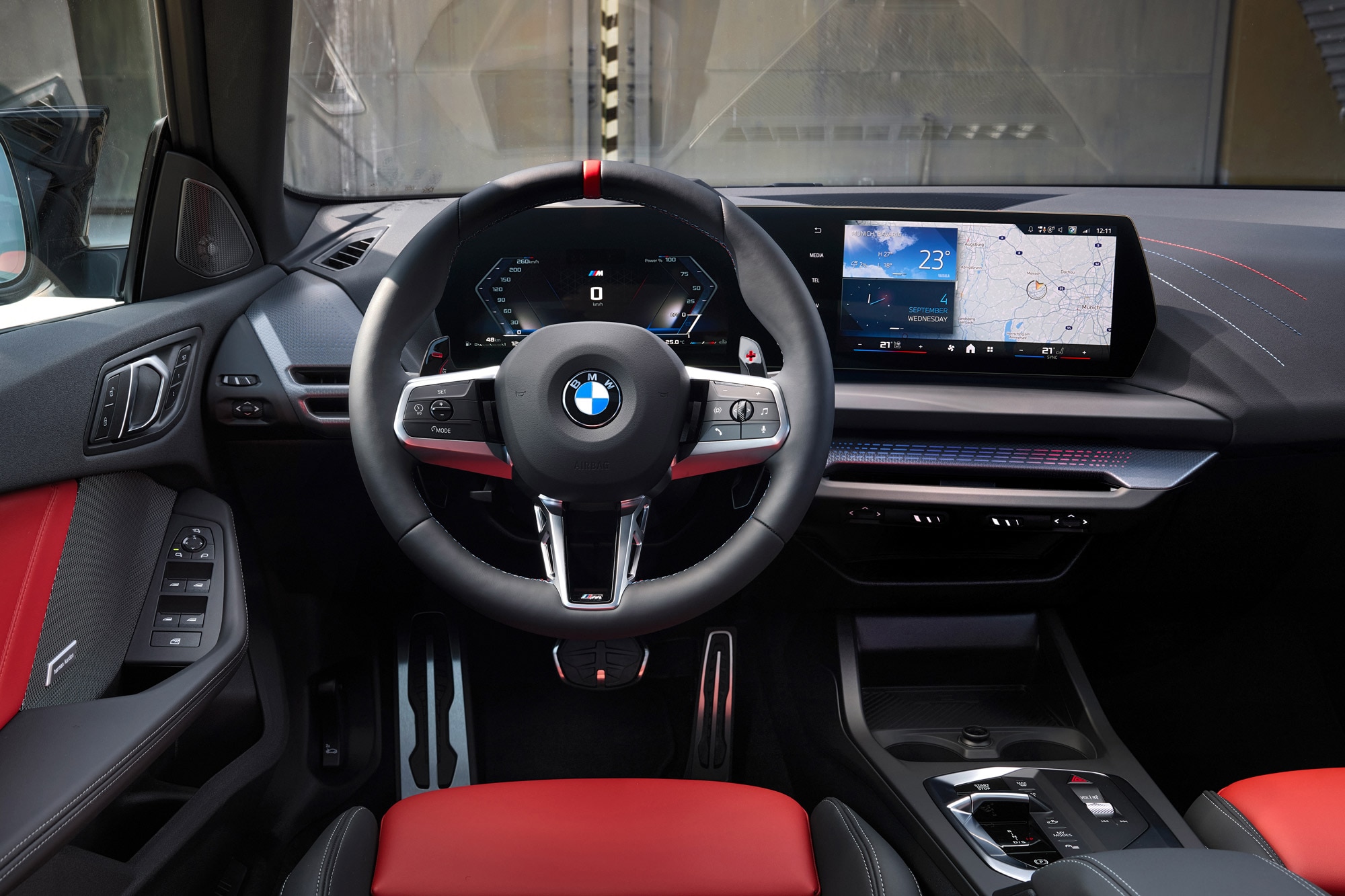 Steering wheel and dashboard in a 2025 BMW M235