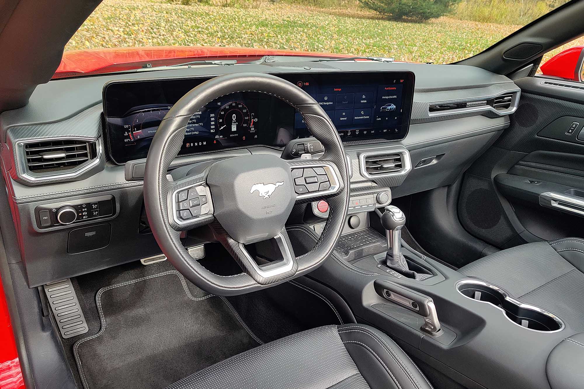 The dashboard of a 2024 Ford Mustang Convertible.