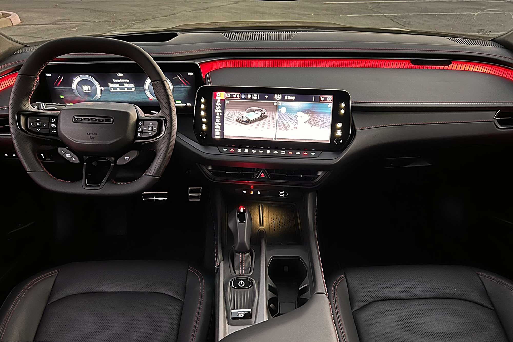 2024 Dodge Charger Daytona R/T interior showing the dashboard and center console.