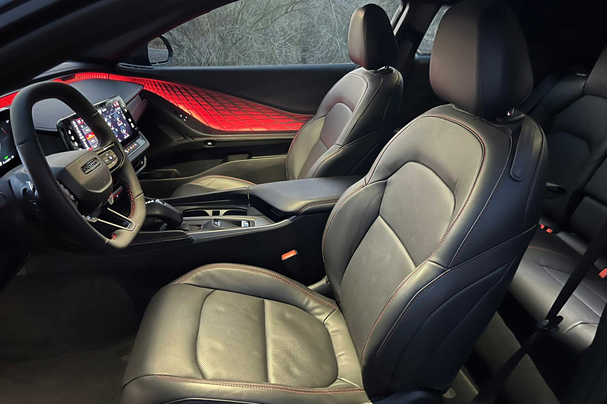 2024 Dodge Charger Daytona R/T interior showing the front seats.