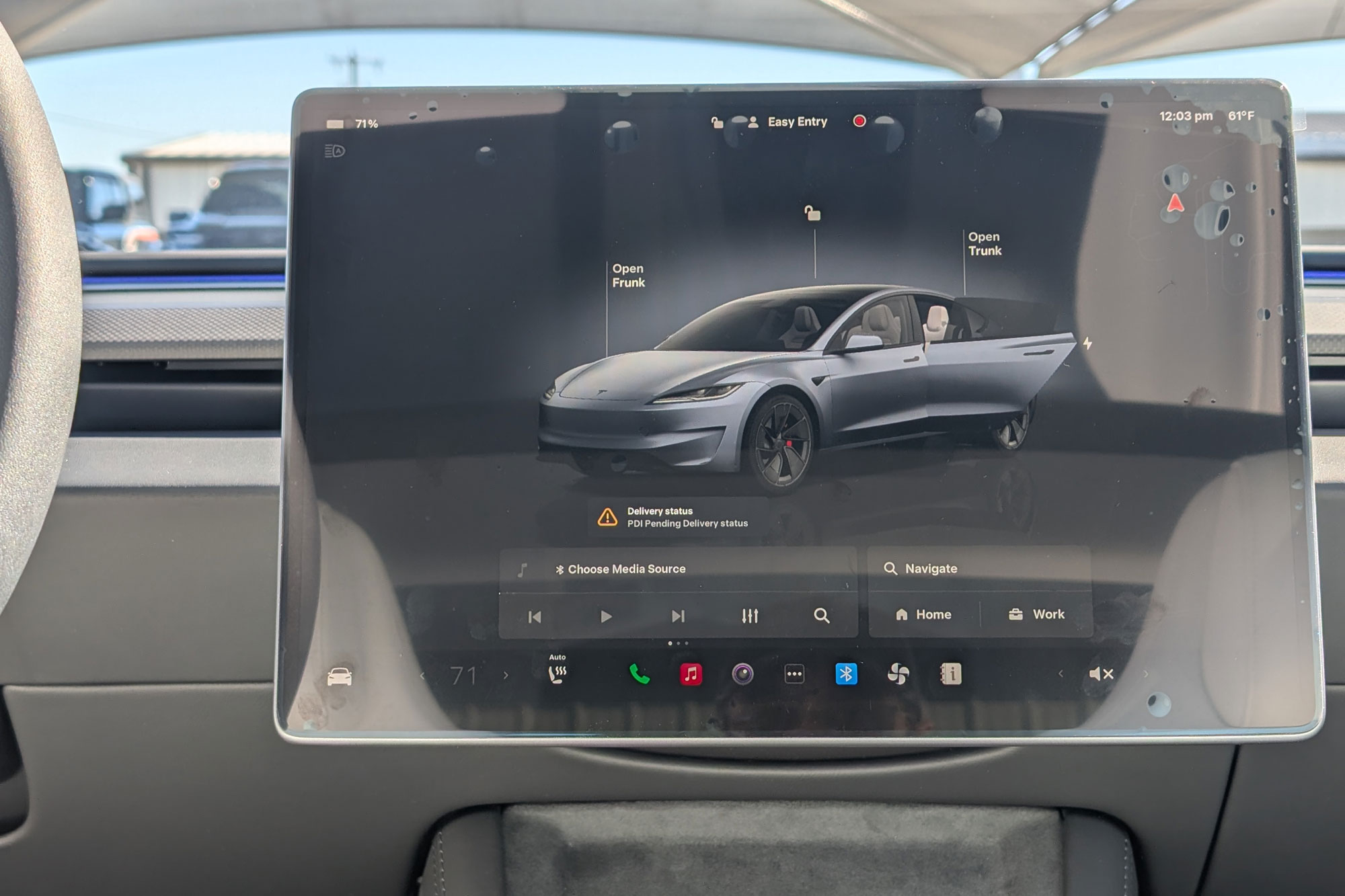 Tesla Model 3 infotainment screen