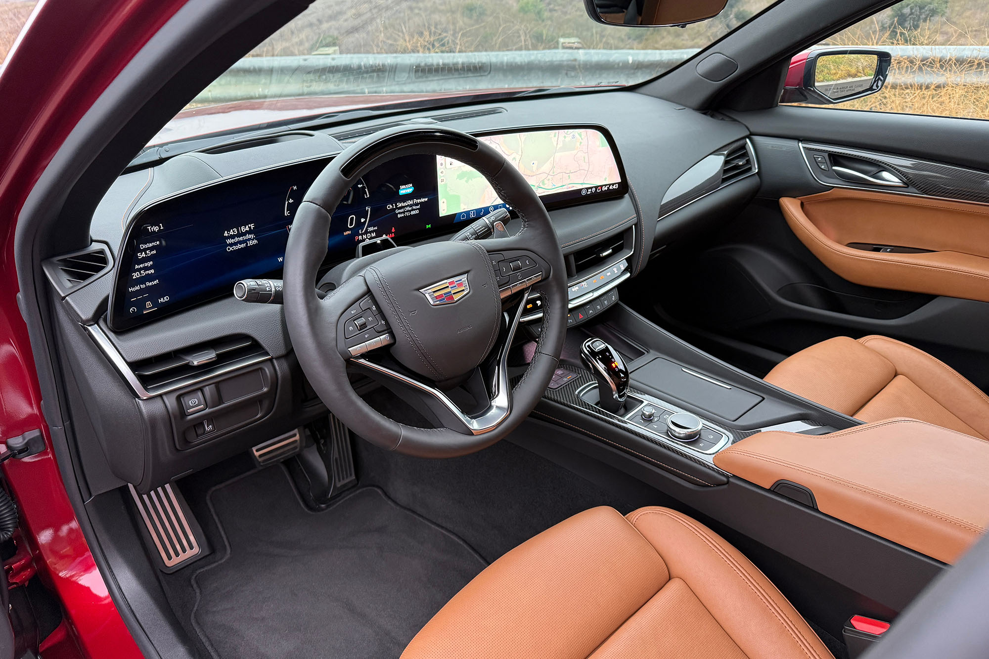 2025 Cadillac CT5 Premium Luxury interior in Sedona Sauvage