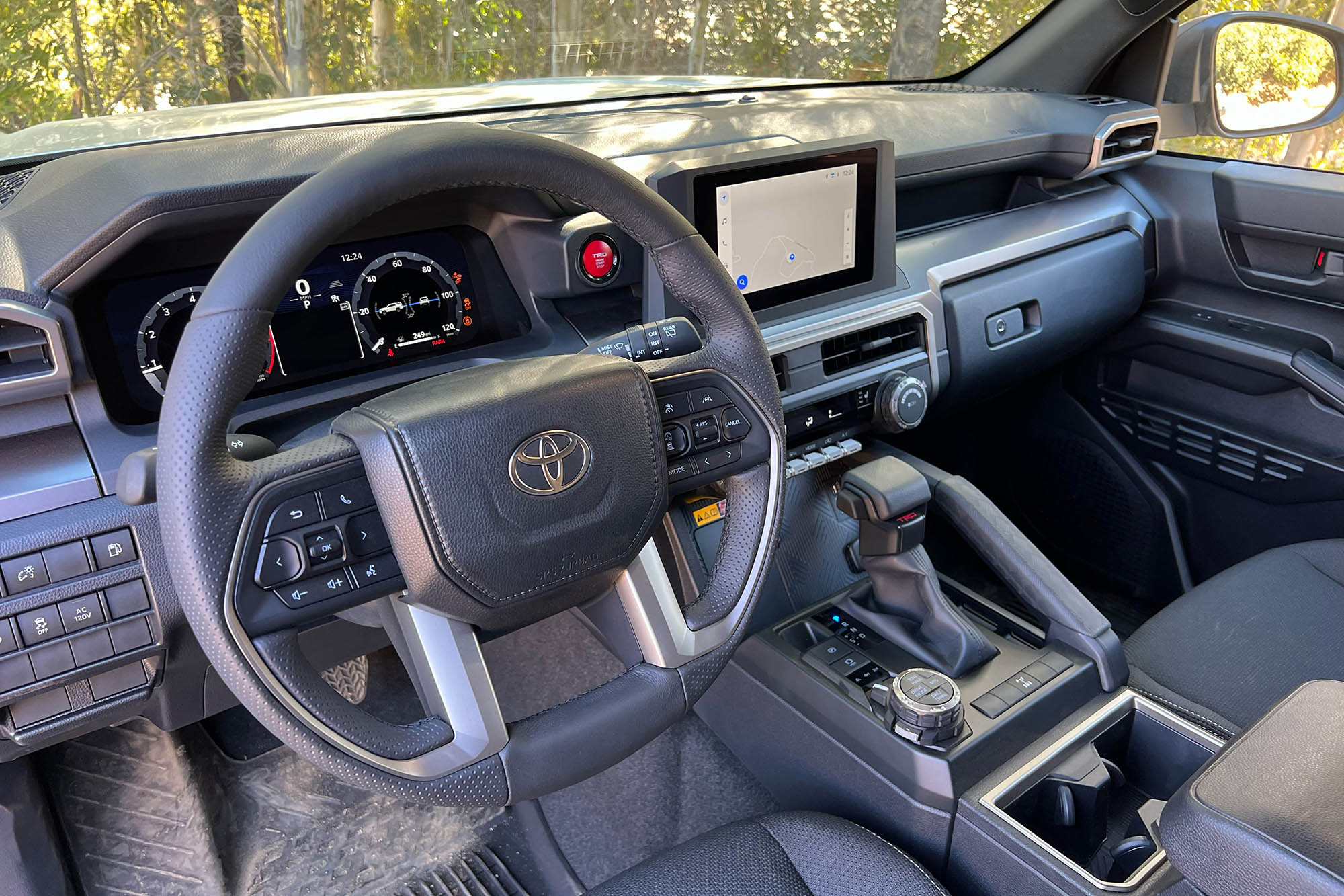 2025 Toyota 4Runner TRD Off-Road interior showing the dashboard and center console.