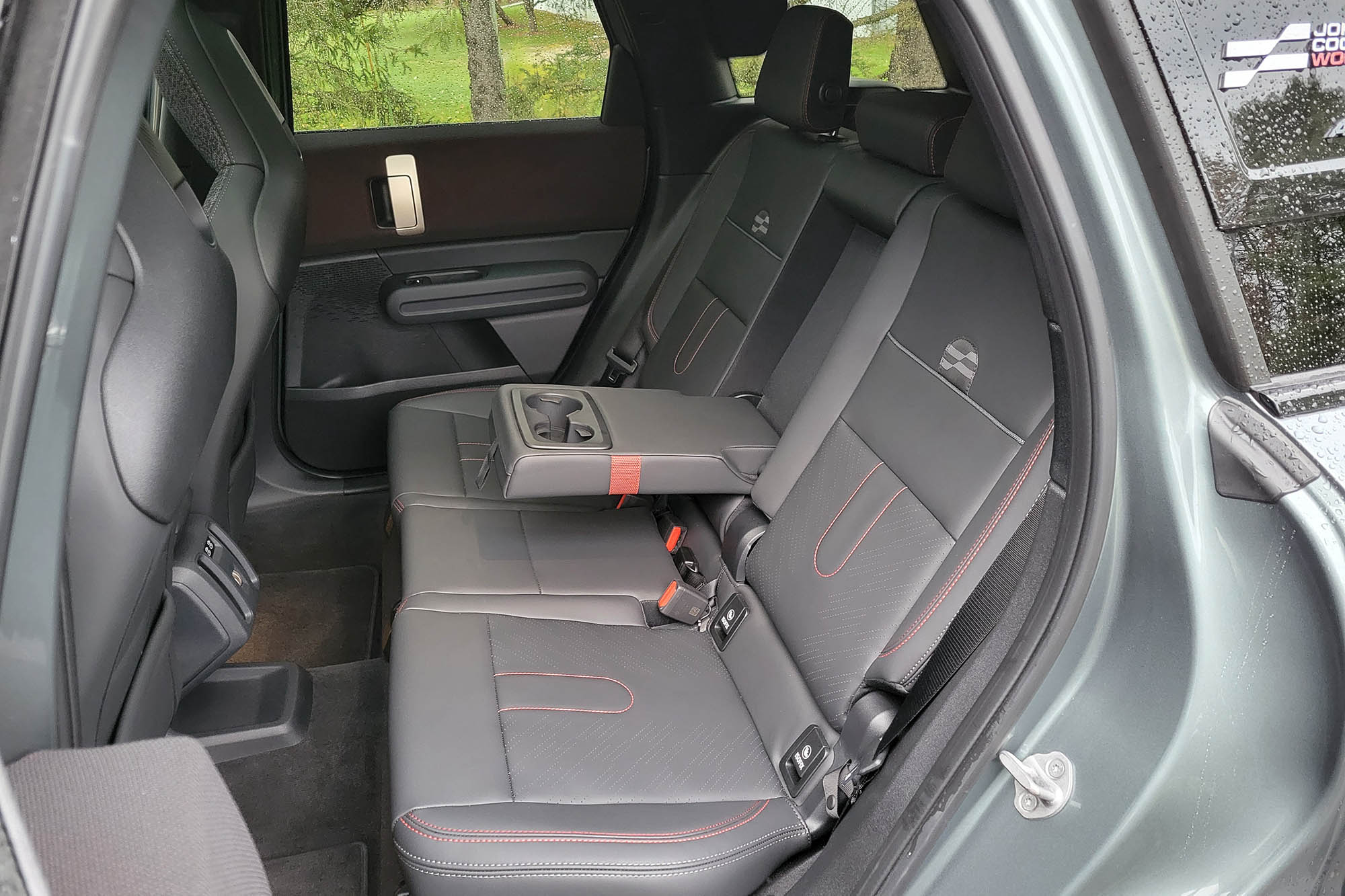 2025 Mini Countryman John Cooper Works interior showing the back seat.