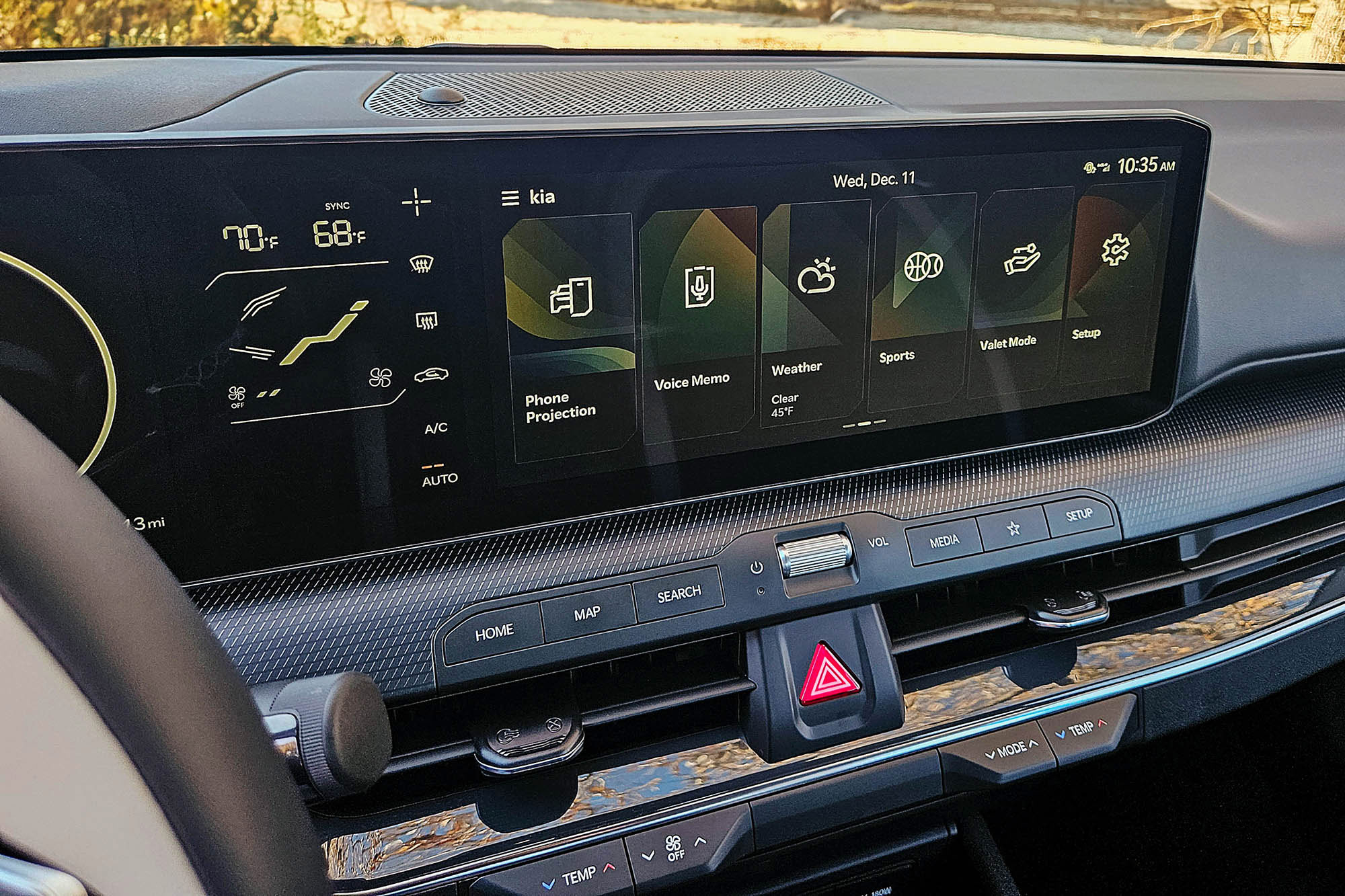 2025 Kia K4 GT-Line Turbo interior showing the infotainment system.