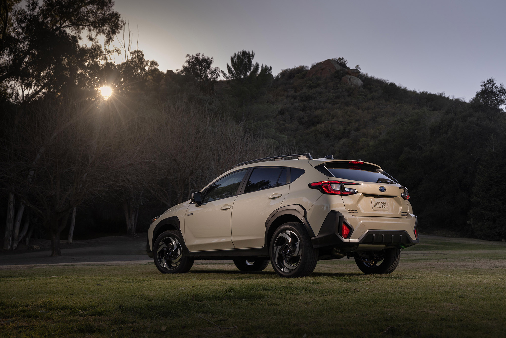 2026 Subaru Crosstrek Hybrid in beige, rear