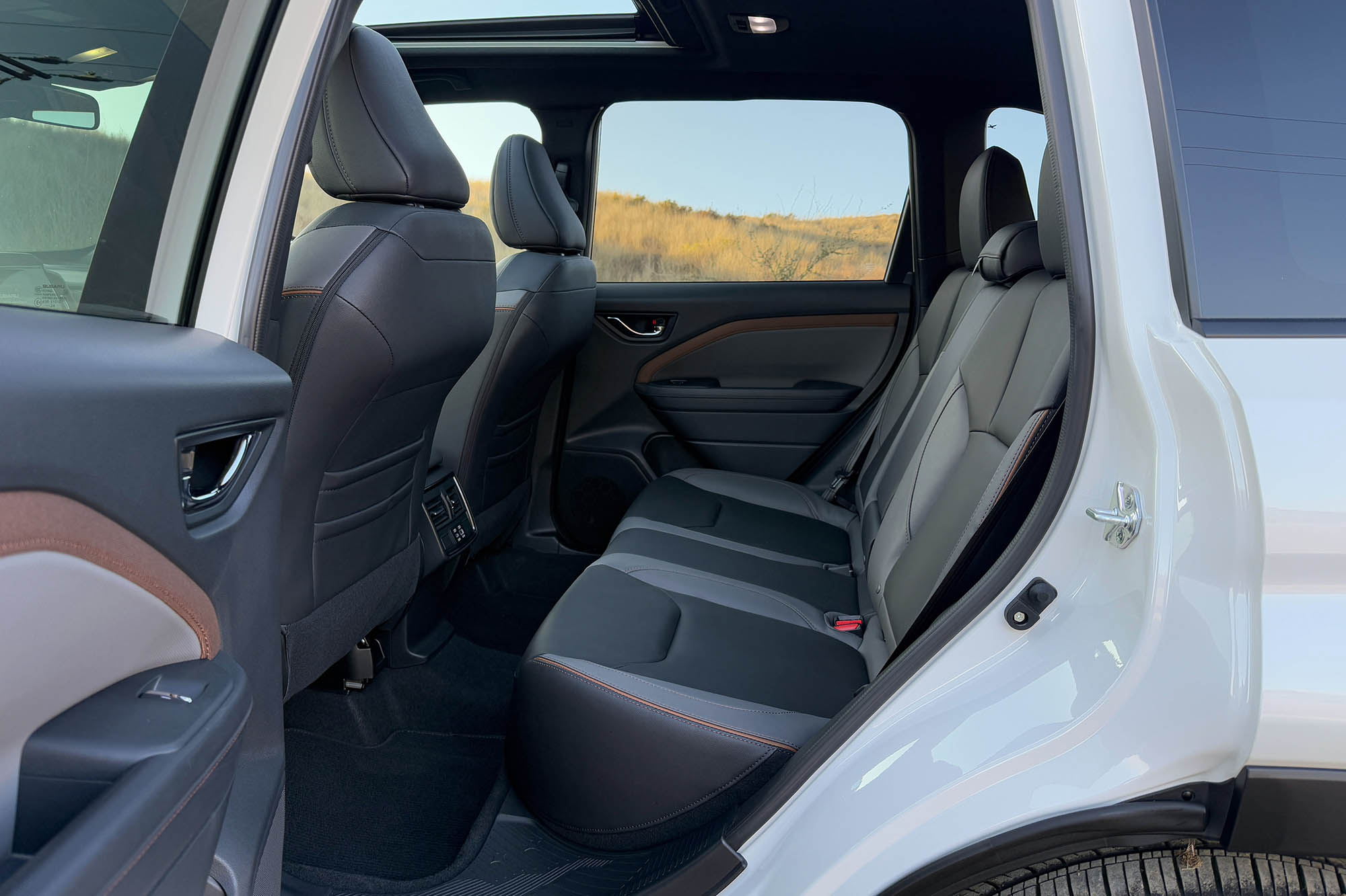 2025 Subaru Forester Sport interior showing the back seat.