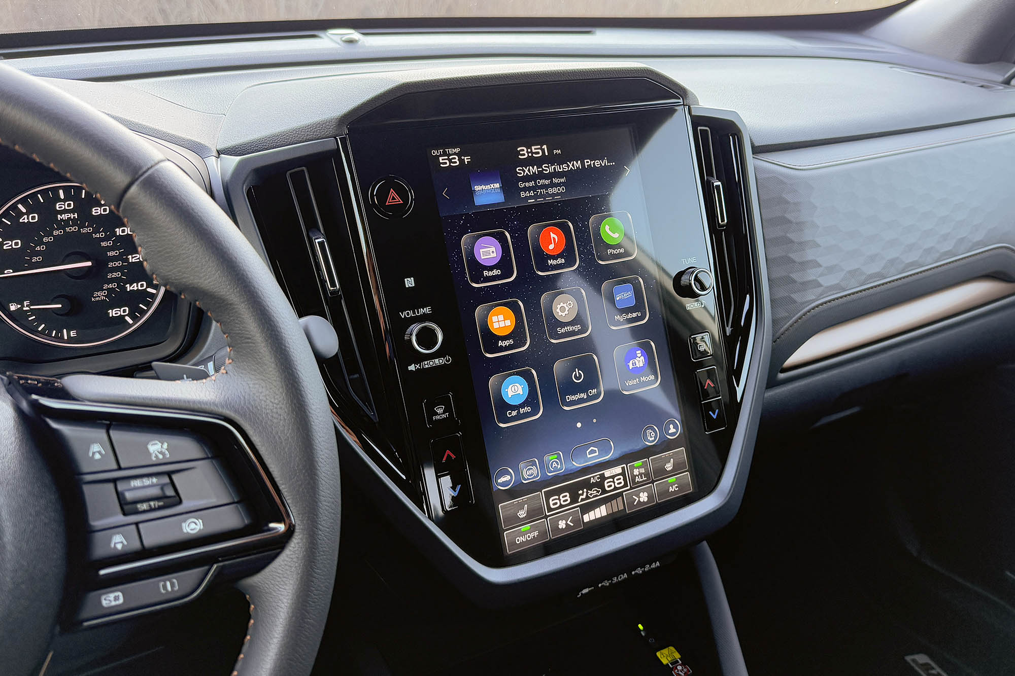 2025 Subaru Forester Sport interior showing the infotainment system.