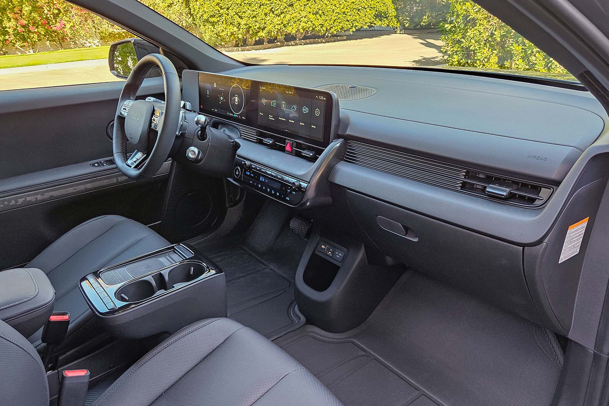 2025 Hyundai Ioniq 5 XRT interior showing the dashboard and center console.