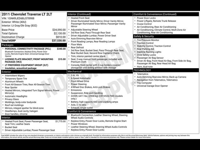 2011 Chevrolet Traverse LT 2LT