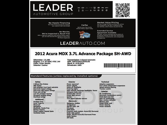 2012 Acura MDX Advance
