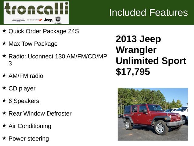 2013 Jeep Wrangler Unlimited Sport