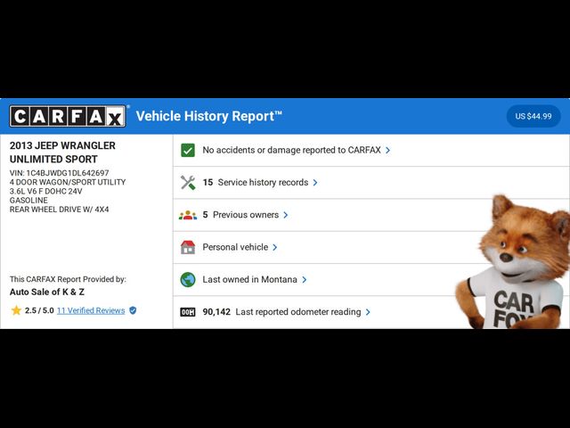 2013 Jeep Wrangler Unlimited Sport