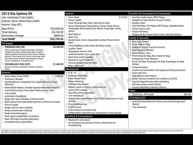2013 Kia Optima EX