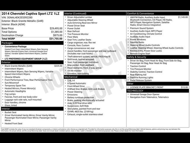 2014 Chevrolet Captiva Sport LTZ