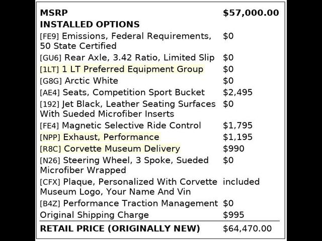 2014 Chevrolet Corvette Stingray Z51 1LT