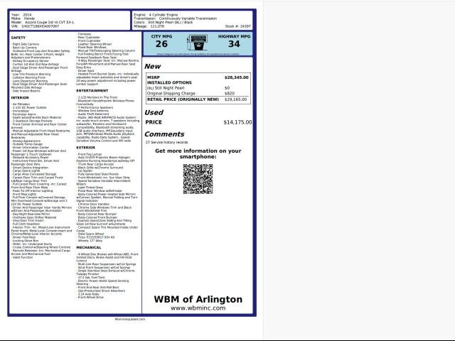 2014 Honda Accord EX-L