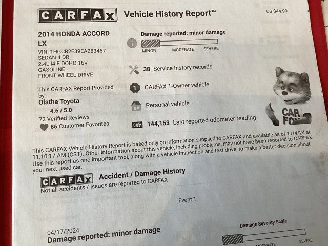 2014 Honda Accord LX