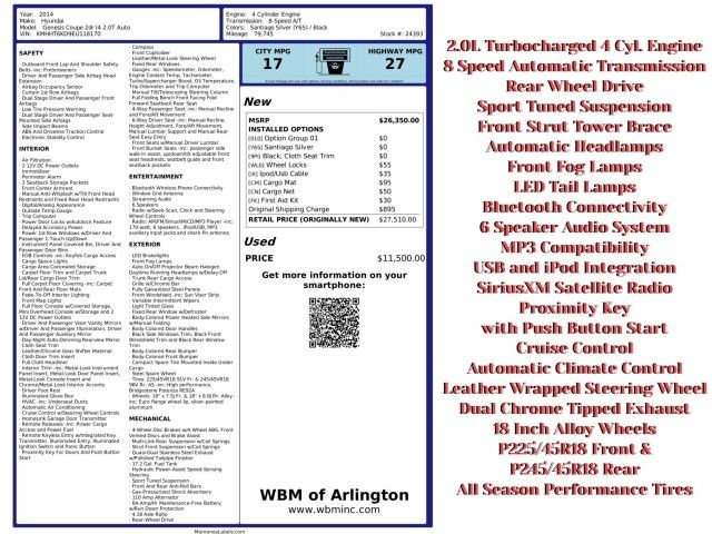 2014 Hyundai Genesis 2.0T