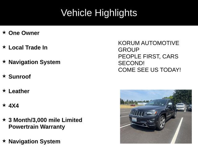 2014 Jeep Grand Cherokee Overland