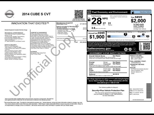 2014 Nissan Cube S