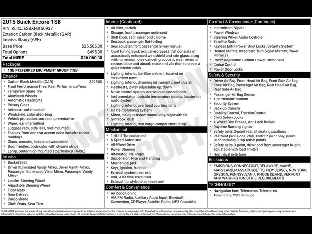 2015 Buick Encore Base