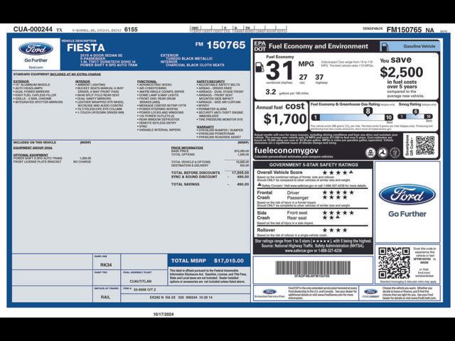 2015 Ford Fiesta SE