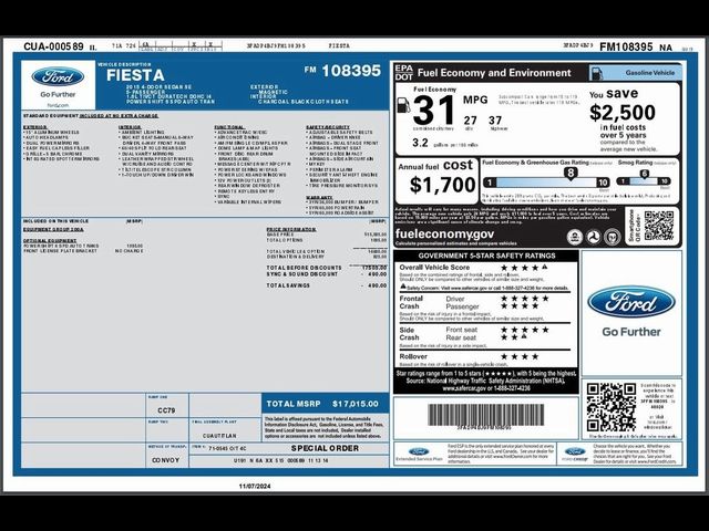 2015 Ford Fiesta SE