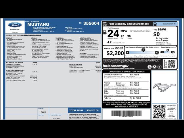 2015 Ford Mustang EcoBoost Premium